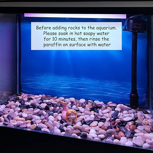 Miniatura 8 de Rocas de río grandes de 40 libras para paisajismo al aire libre, guijarros decorativos naturales de 2 a 3 pulgadas para plantas en maceta, fuente de