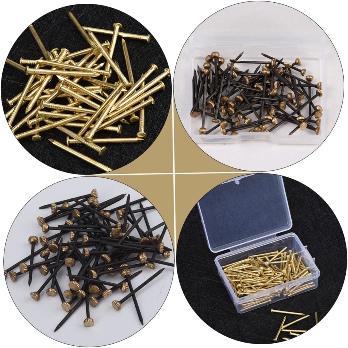 Generic 900pcs Picture Frame Nail Set Copper Picture Hooks for Crafts Wall Mounting and Home Decor Includes and Nails