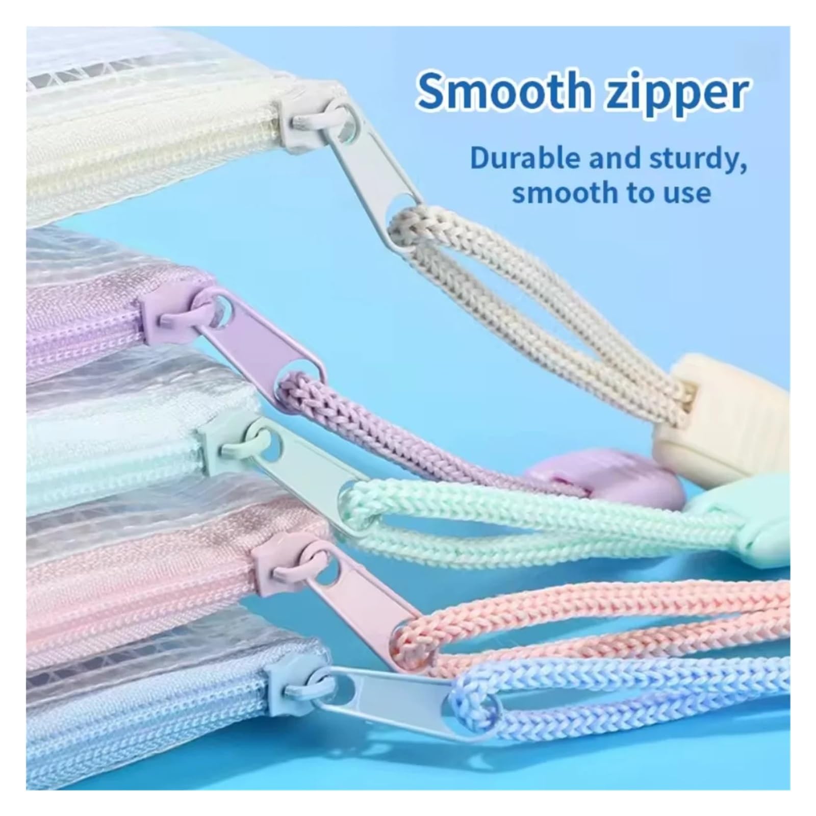 Lot de 24 pochettes en maille à fermeture éclair pour organiser le rangement, les fichiers à lettres pour l'école et le bureau