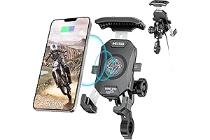 iMESTOU 3-in-1 Motorcycle Phone Holder with Wireless Charger