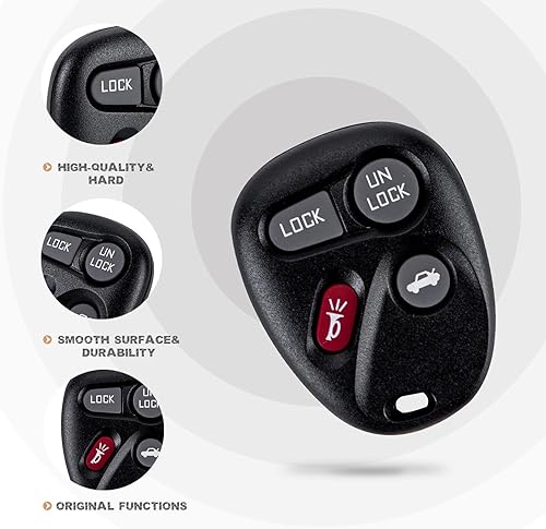 Miniatura 7 de Nuevo llavero de repuesto para entrada sin llave para Enviado Trailblazer con identificación FCC MYT3X6898B GM # 15051014, 15008008, 15008009