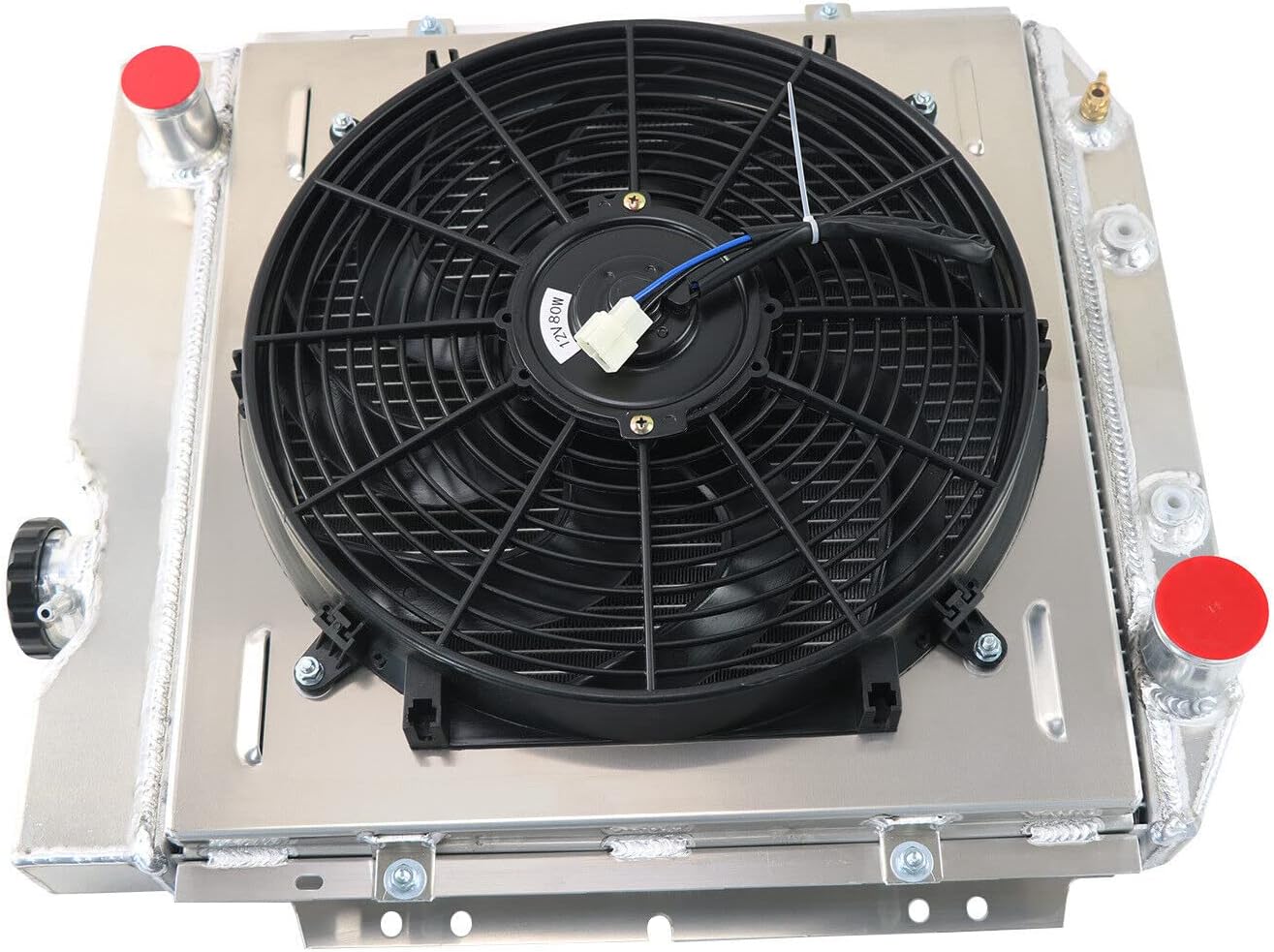 3 Row Radiator+Shroud Fan+Relay Compatible with 1960-1966 Ford Mustang Comet Ranchero V8