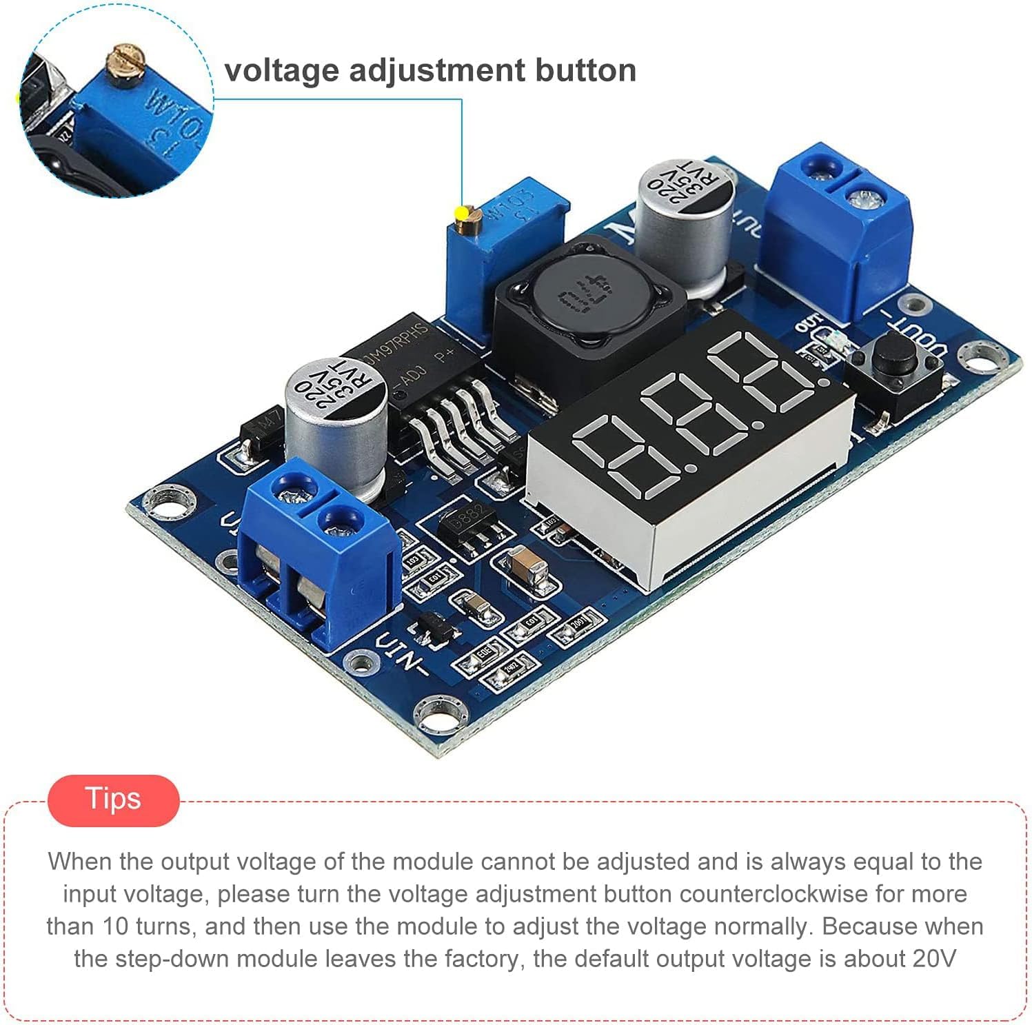 Convertitore Step Down DC-DC 12V/24V A 5V 3A Con Doppia USB IP68 | Modulo Buck Impermeabile Con Orecchie Di Montaggio