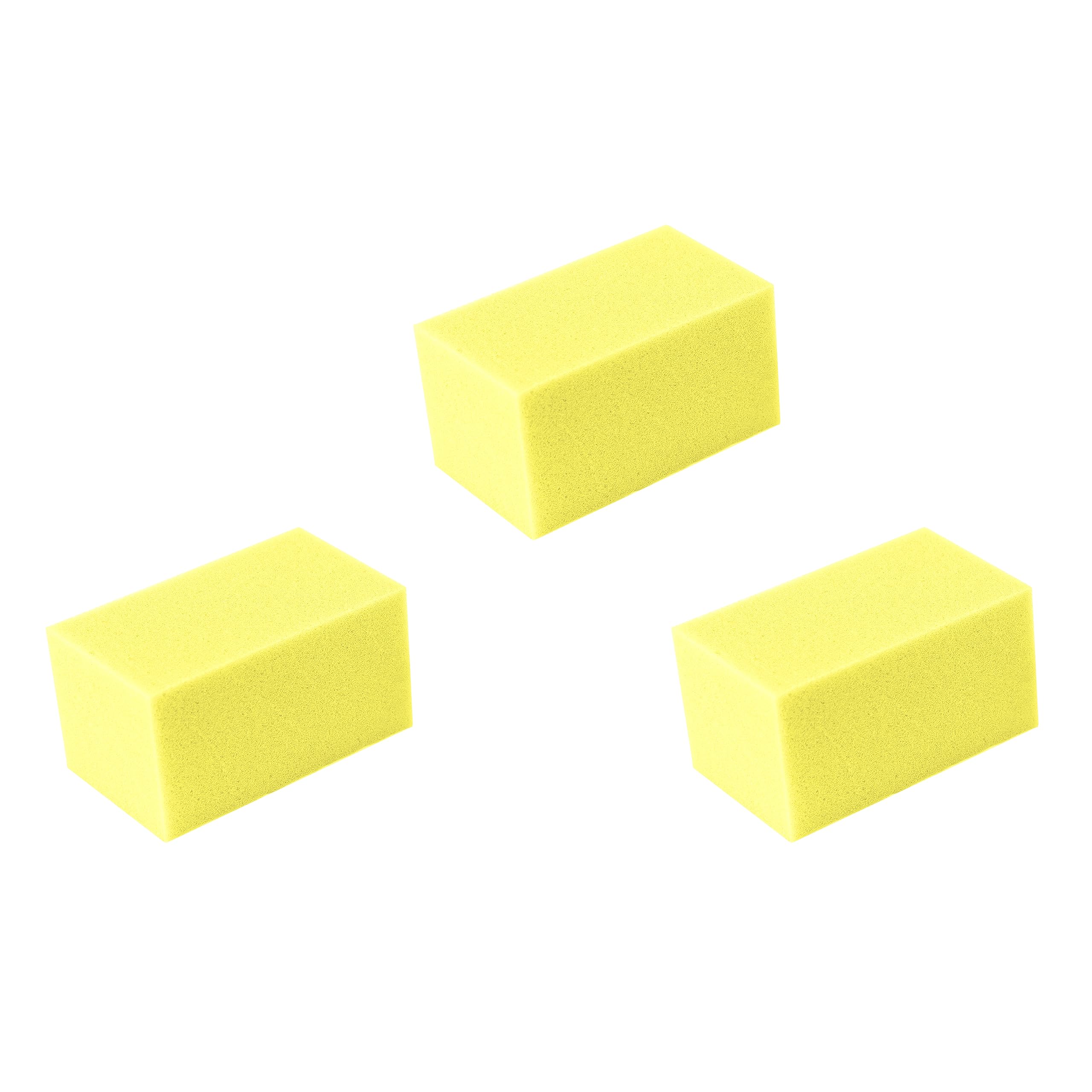 CanDo Hand Therapy Blocks - Yellow (Extra-Soft), Pack of 3 - Grip Strengthening Foam Hand Exercise Tools for Physical Therapy, Arthritis, Carpal Tunnel, Stress Relief, Anxiety