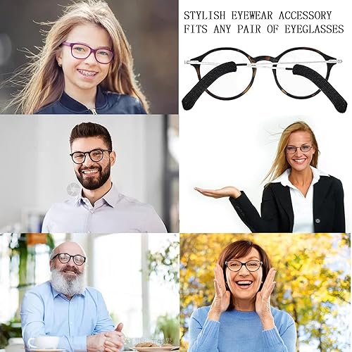 Miniatura 6 de Cojín de oreja para gafas, tejido de algodón suave, almohadillas para orejas, agarre antideslizante, puntas de sien, retenedor de manga, para gafas,