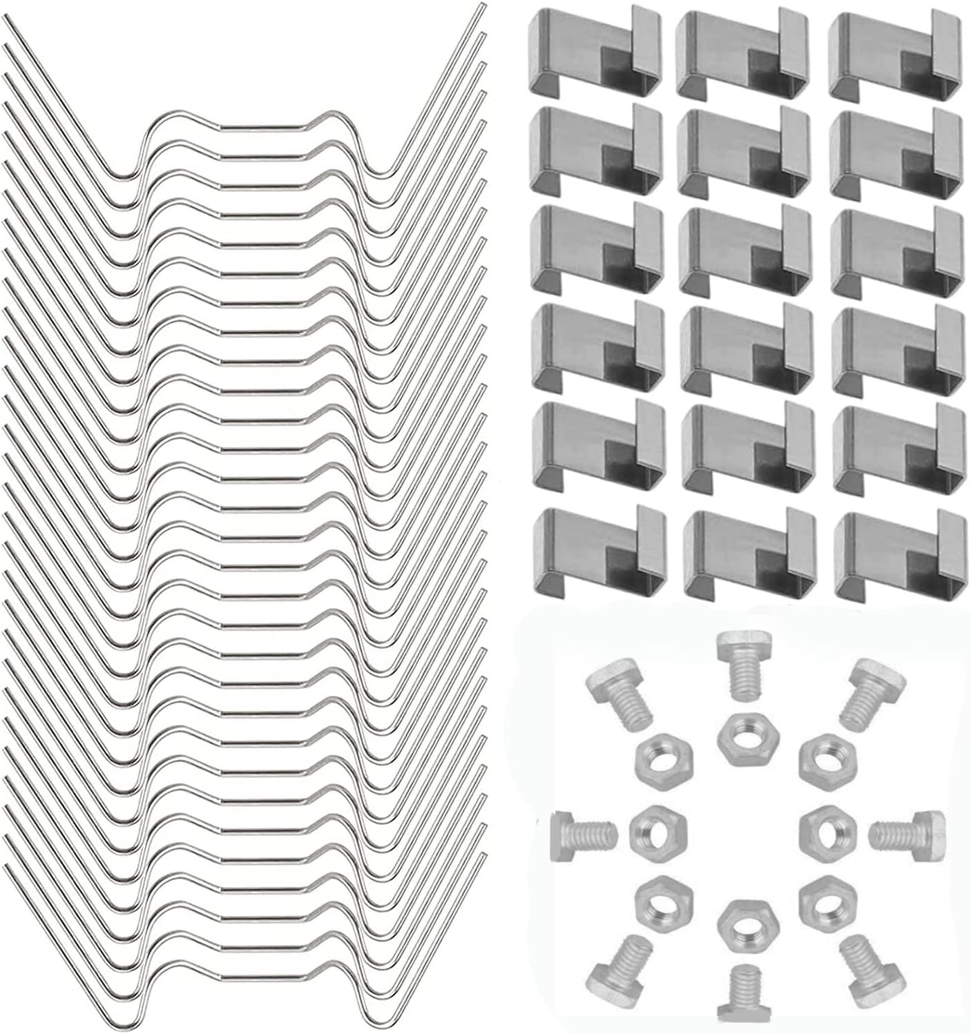 Greenhouse Glass Clips, 200 Pieces Stainless Steel Greenhouse Glass