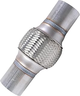 Flex Pipe,Heavy Duty Exhaust Flex Pipe,Car Accessories Stainless Steel Flexible Exhaust Pipes,Universal Muffler Tube Automotive Replacement,Suitable for Most Cars,Trucks (2"x4"/8")