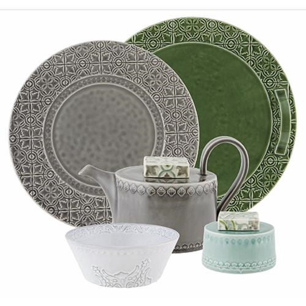 Bordallo Pinheiro Rua Nova Charger Plates, Anthracite, Set of 2