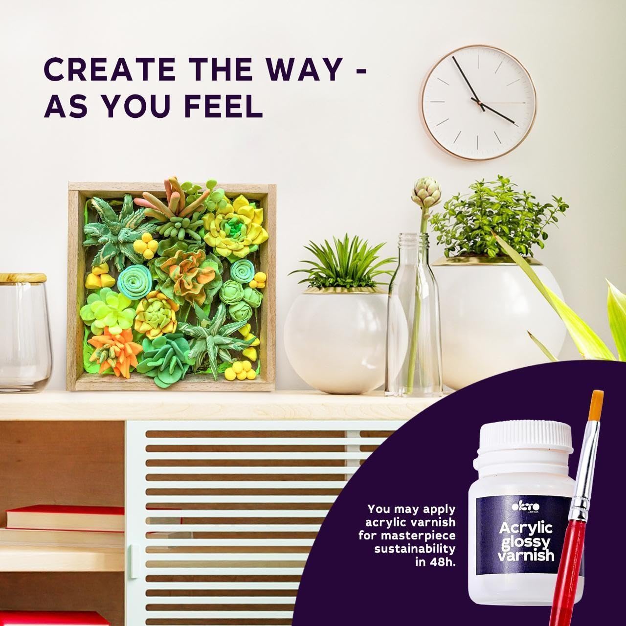 OKTO Oktoclay Energy Foam Paint Set, 10009, Multicolor, Talla única