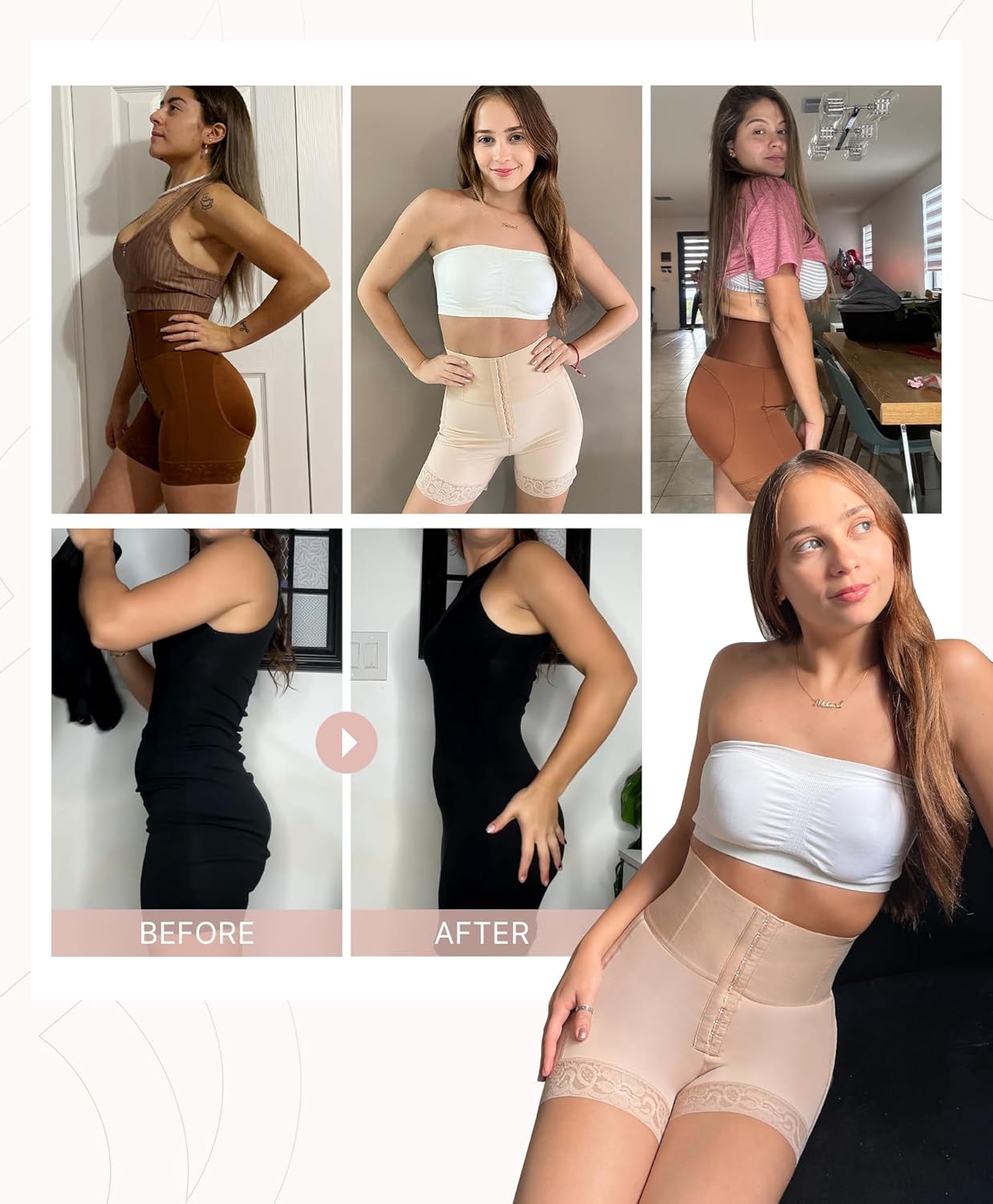 FeelinGirl Butt Lifting Shapewear for Women Tummy Control Body Shaper Shorts Butt Hip Enhancer Shapewear Panties - Image 5