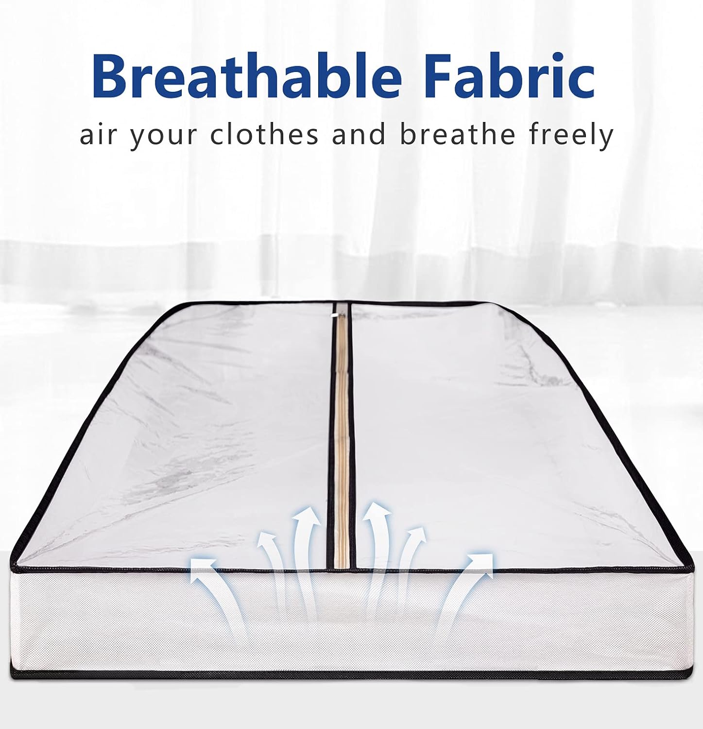 AOODA 40" Hanging Garment Bags for Closet Storage Suit Bag 4" Gusseted Clear Clothes Cover for Coat, Jacket, Sweater (3 Packs) : Everything Else