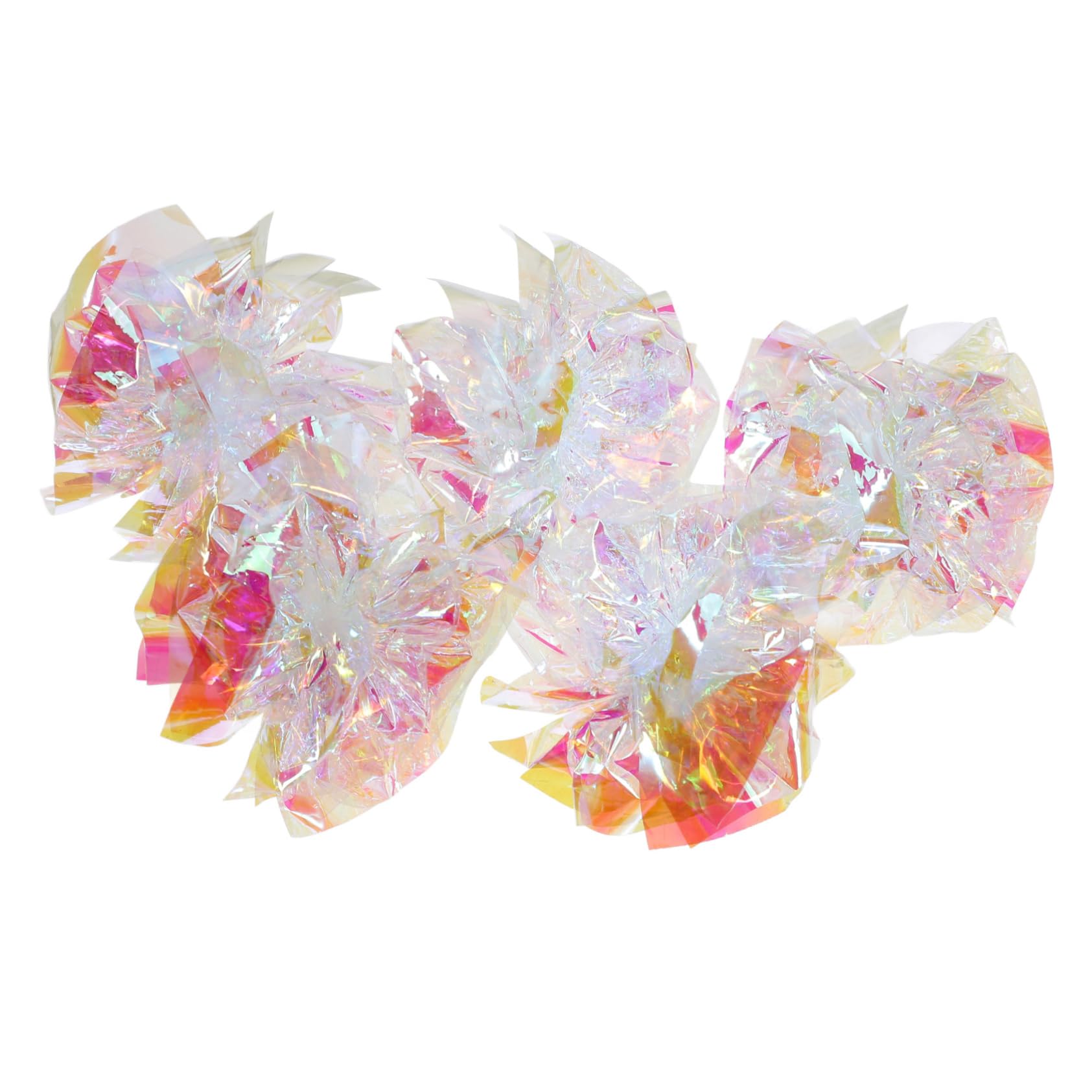 Abaodam Bright Cat Crinkle Balls 5pcs Interactive Kitten Toys Sound Crinkle Balls Cat Toys for Indoor Play