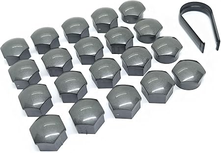 Partsdealers 4x Glossy Black Wheel Nut Covers - 23mm Locking Bolt Caps For Newer BMW Alloy Wheels