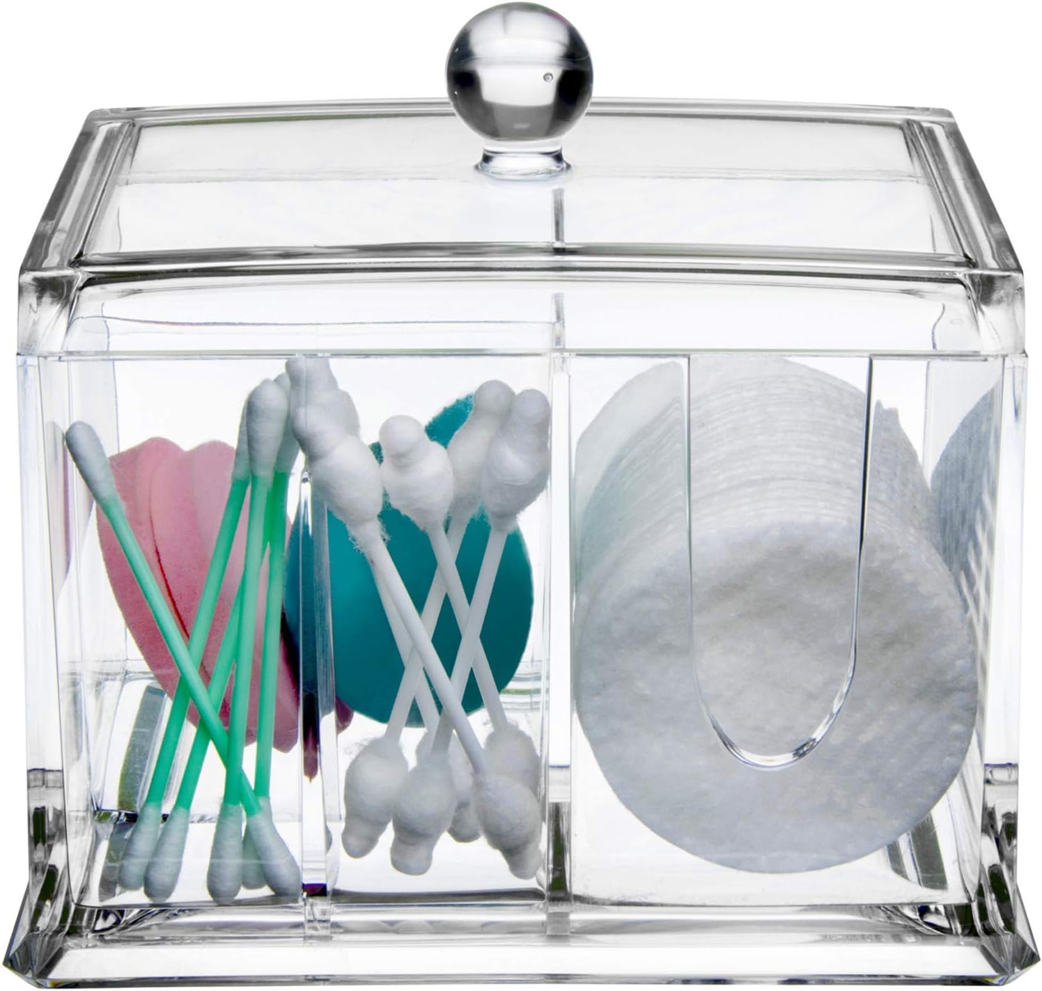 Divided storage for your bathroom essentials!