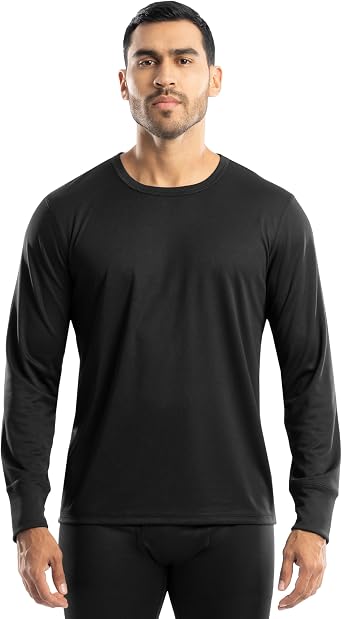 Realtree Mens Polyester Performance Baselayer Long Sleeve Thermal Underwear Top