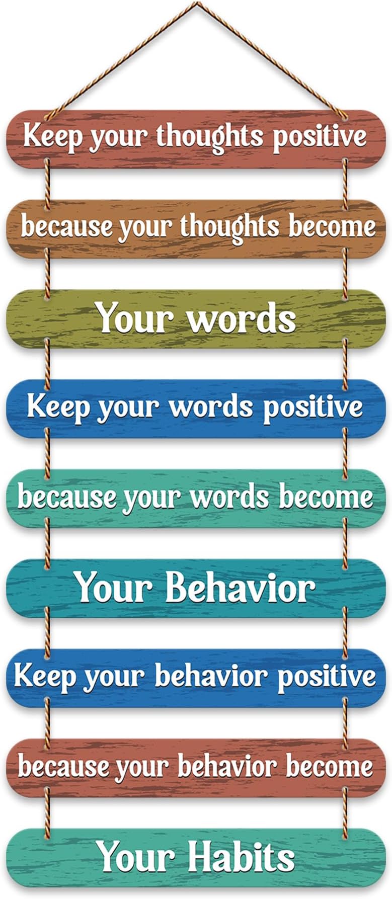 Artvibes Positive Quote Printed Wooden Wall Hanging for Home Decorative Items | Living Room | Gifts | Wall Artwork For Hall Decor | Modern Wall Decorative Accessories for Decoration (WH_9313N)