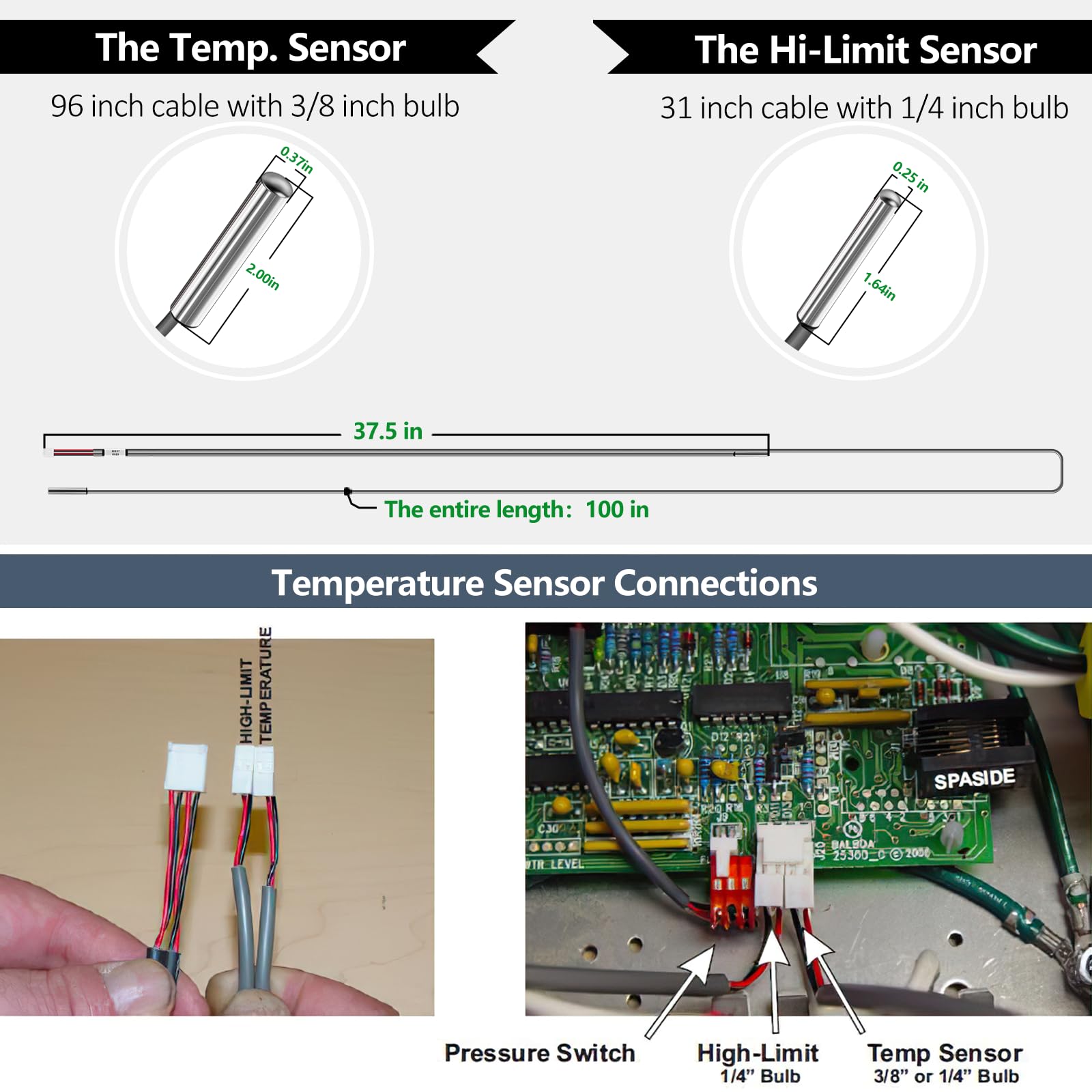 25-175-0337 Gruppo sensore con sensore di temperatura e Hi-Limit 25-175-0337 Gruppo sensore con sensore di temperatura e Hi-Limit
