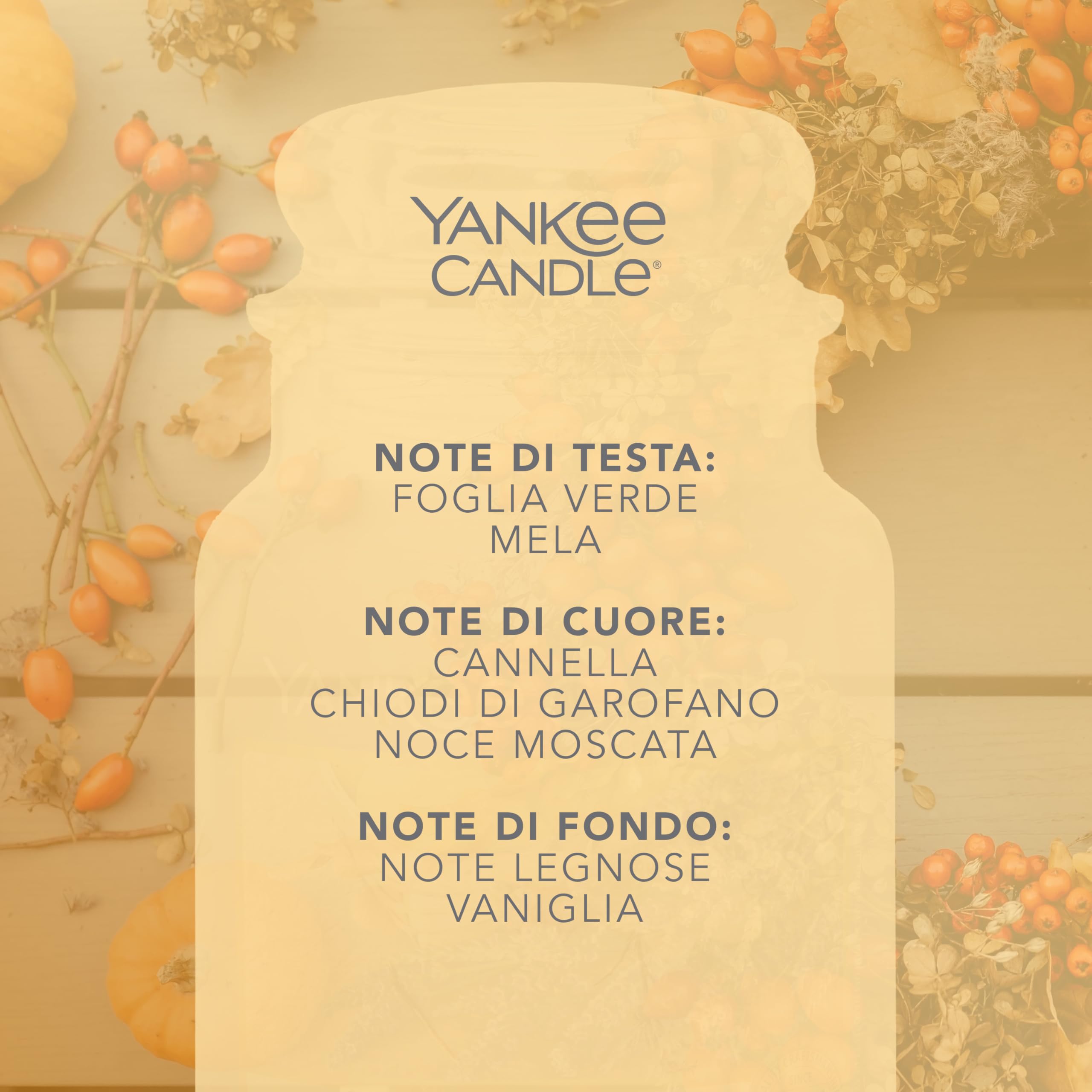 Yankee Candle Candela profumata in giara grande, Autumn Wreath, Durata Fino a 150 Ore, Regali ottimi per le donne