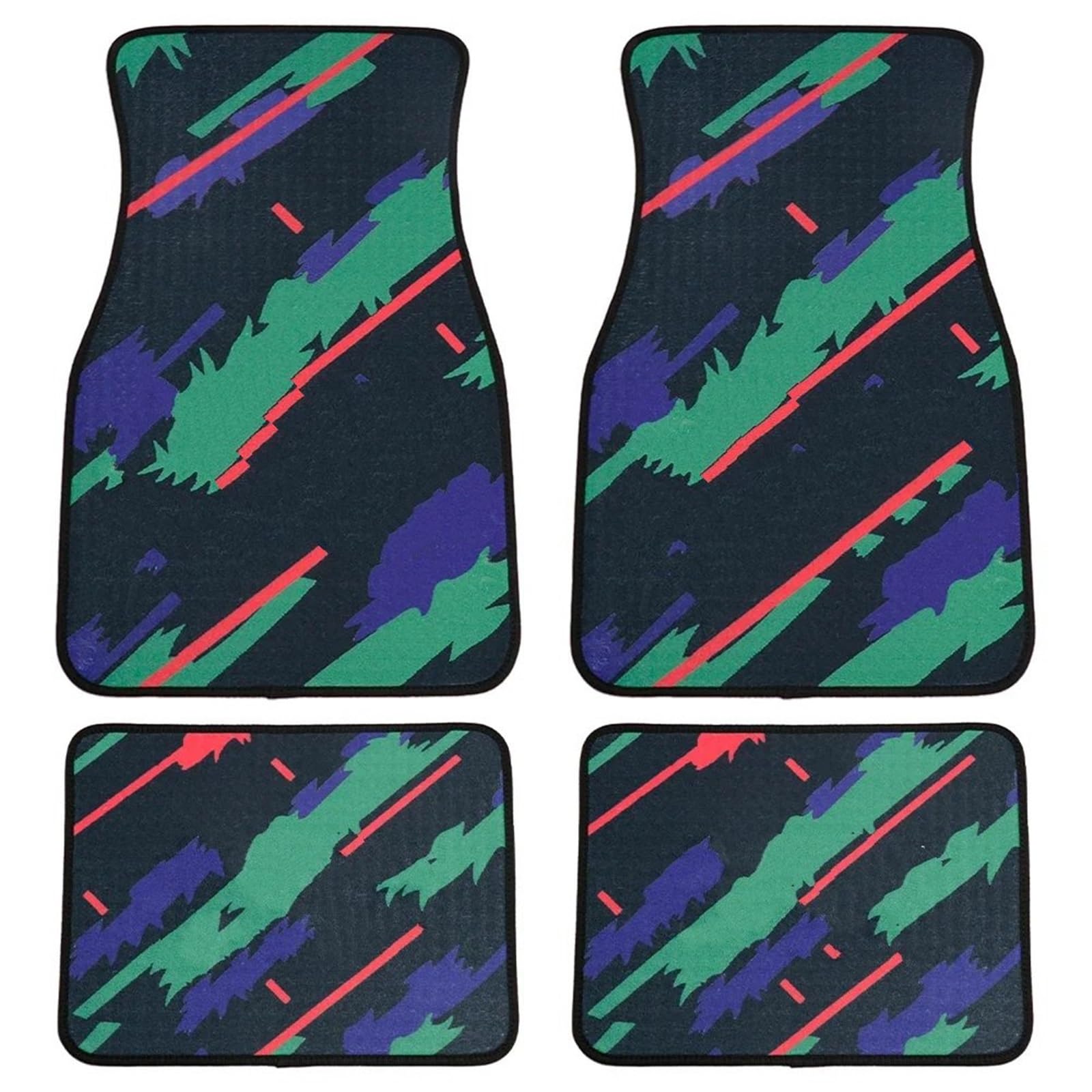 dedykowanych dywaników gumowych 4 sztuki/zestaw Konfetti Tkanina Mata Pluszowy Dywan Dywan Antypoślizgowe Dywaniki Podłogowe JDM Dywaniki Samochodowe Podkładka Ochronna(Fabric-Confetti 1)