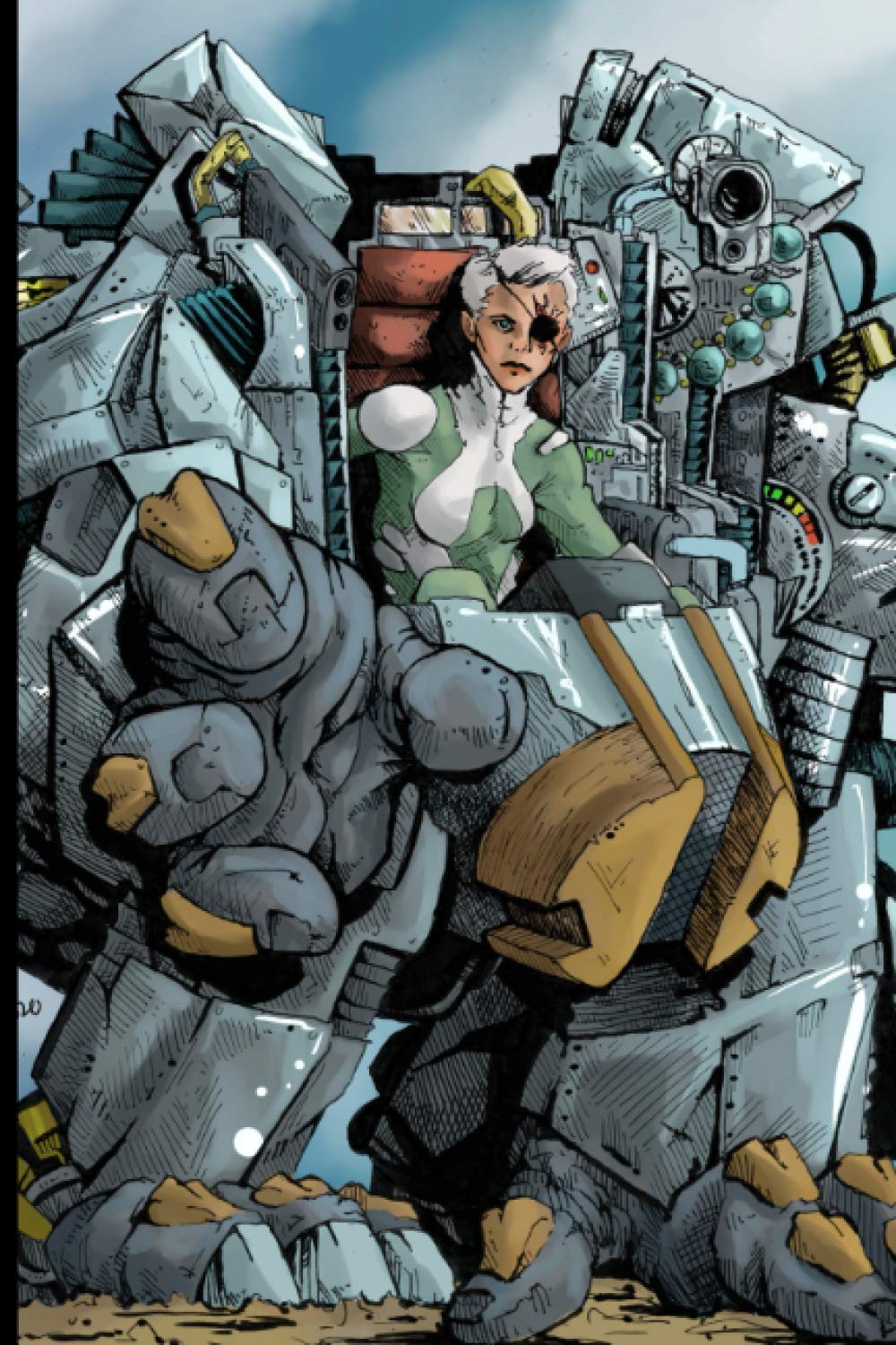 Mech Pilot Woman Notebook: Science Fiction Sci-Fi Robot Art Themed Ruled Paperback Journal