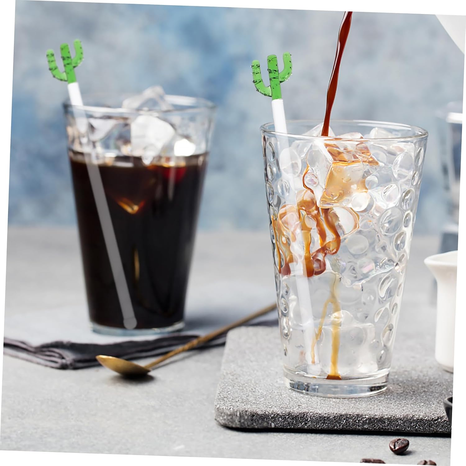 1Pc Creative Cactus Stirrer Elegant Drink Swizzle Stick for Cocktails Juices More for Bars Homes and Restaurants Quality Drink Tool