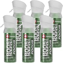 Boost Oxygen Pocket Size Focus Rosemary Aroma 3L Canister | Respiratory Support for Aerobic Recovery, Altitude, Performance & Health (6 Pack)