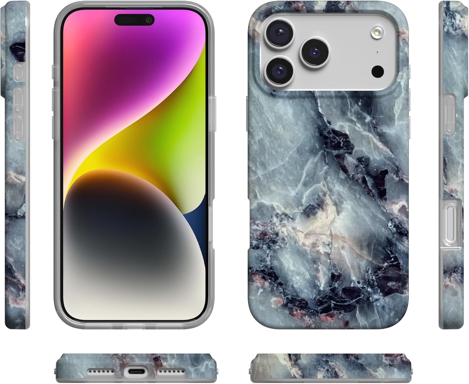 Casely iPhone 17 Pro Max Case | Deep Sea | Blue Marble | Compatible with MagSafe | Classic Ultra Slim Design