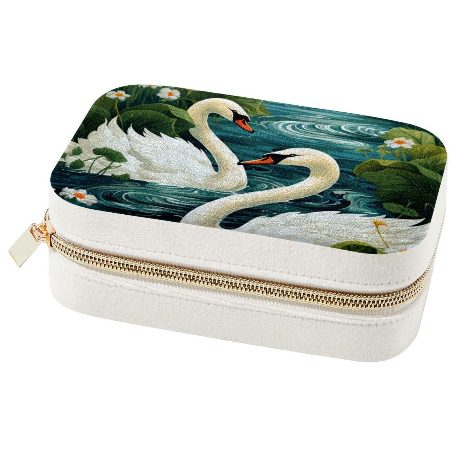 Boîte à bijoux en velours Swan, l'écrin raffiné pour vos colliers
