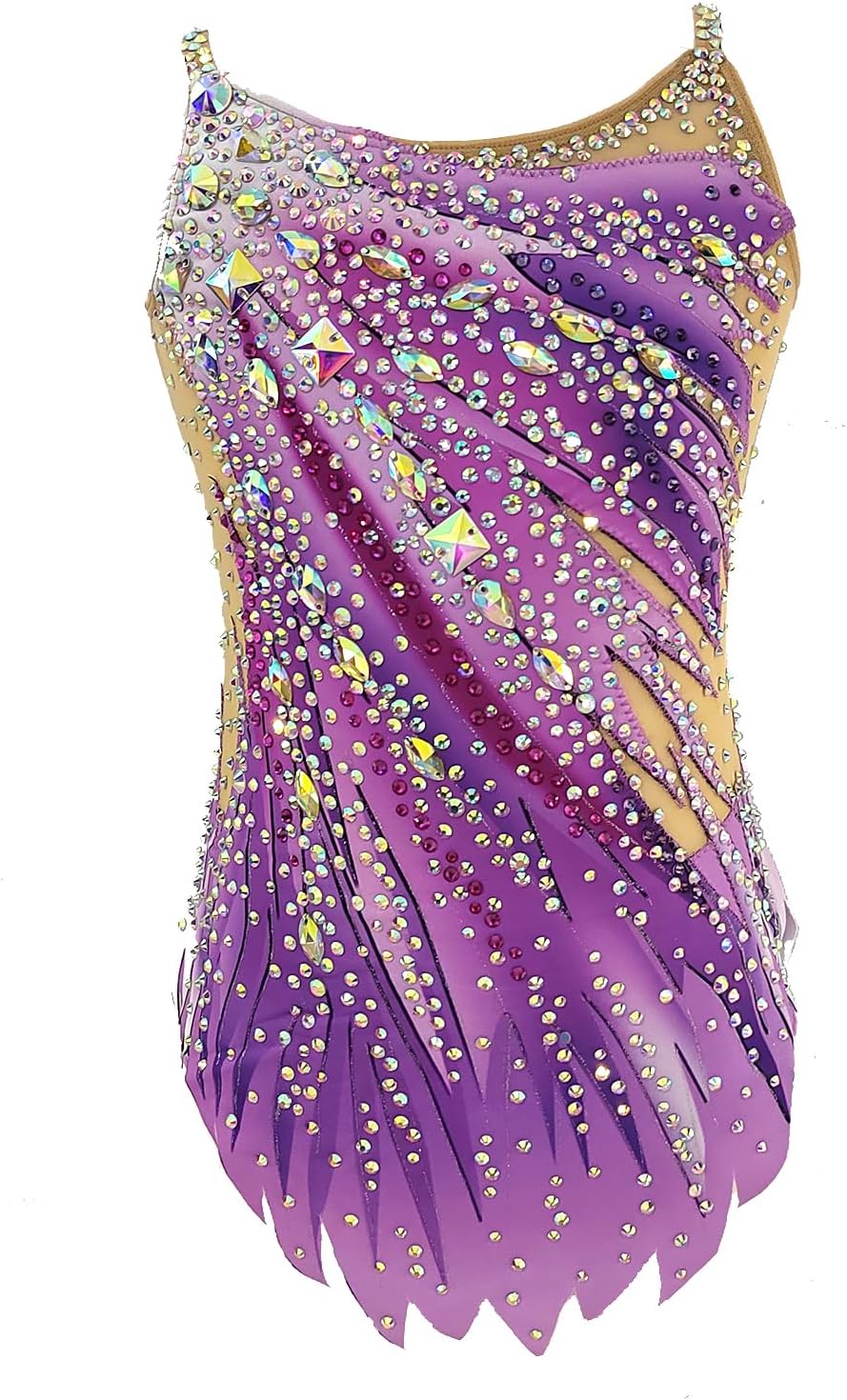 Purple Rhythmic Gymnastic Leotard Elegant and Comfortable Uniform for Rhythmic Gymnastics Performances