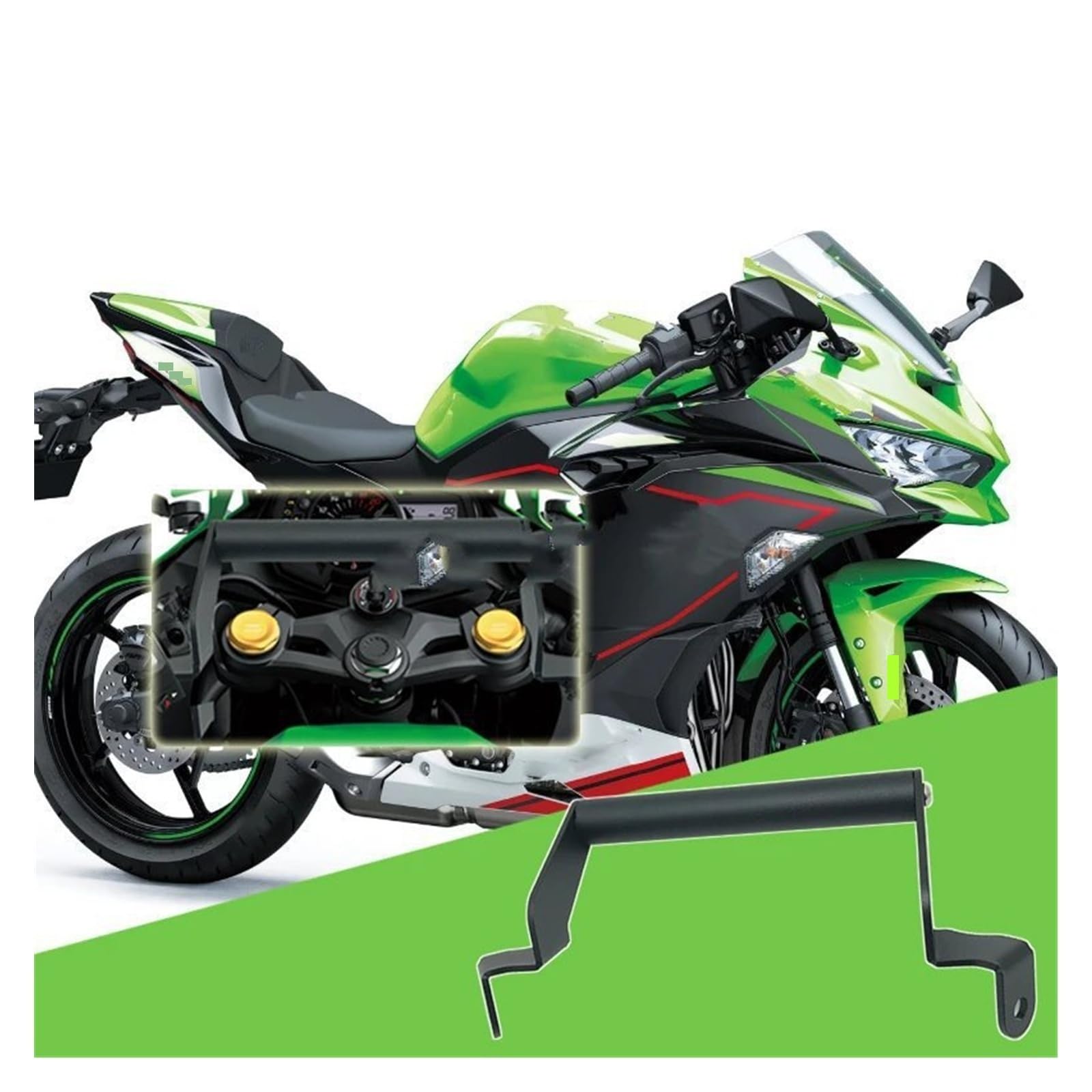 Motocicleta Teléfono Soporte Navegación para Kawasaki para ZX25R para Ninja para ZX-25R para ZX-SE 2021 2022 2023 Accesorios Motocicleta GPS Soporte Navegación para Teléfono Móvil