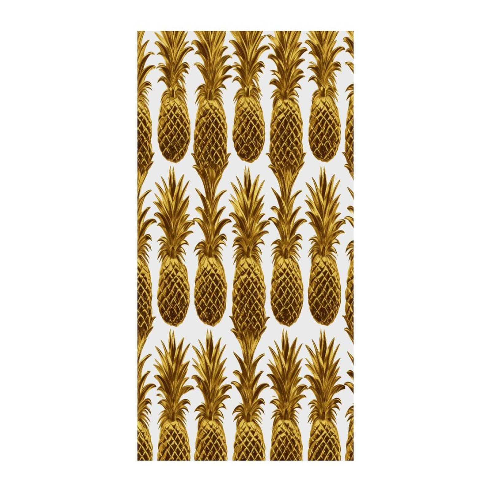 Fekiloot Style Gold Pineapple Background Door Curtain Room Divider Curtains