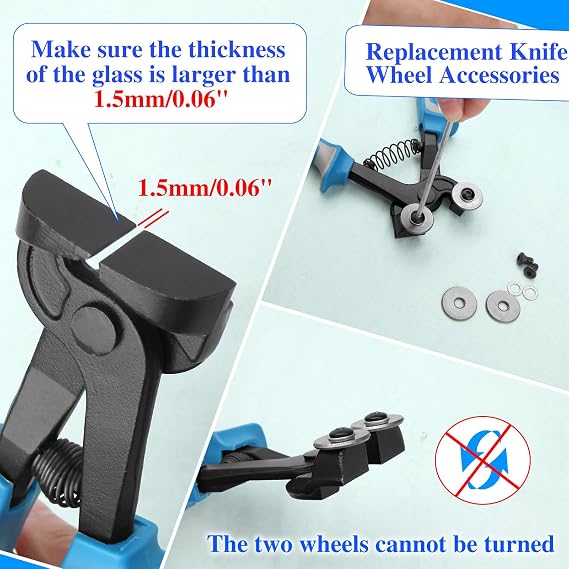 SPEEDWOX 2Pcs Mosaic Cutter Set Tile Nippers And Wheeled Ceramic Tile Cutter Glass Nippers Hand Glass Cutter For Stained Glass Precise Ceramic Tile Cutting Tool For Tile Ceramic Mosaic Stained Glass