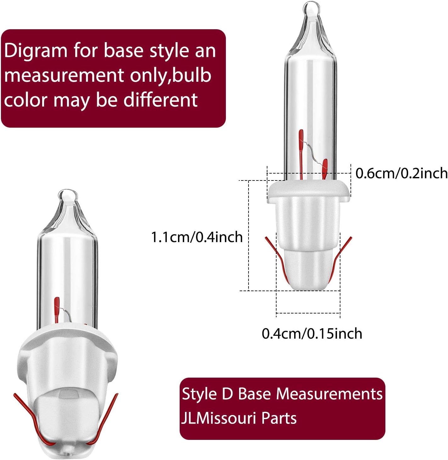 Mudder 60 2.5v Christma Light Bulbs, White Base with Warm White Bulb image 2