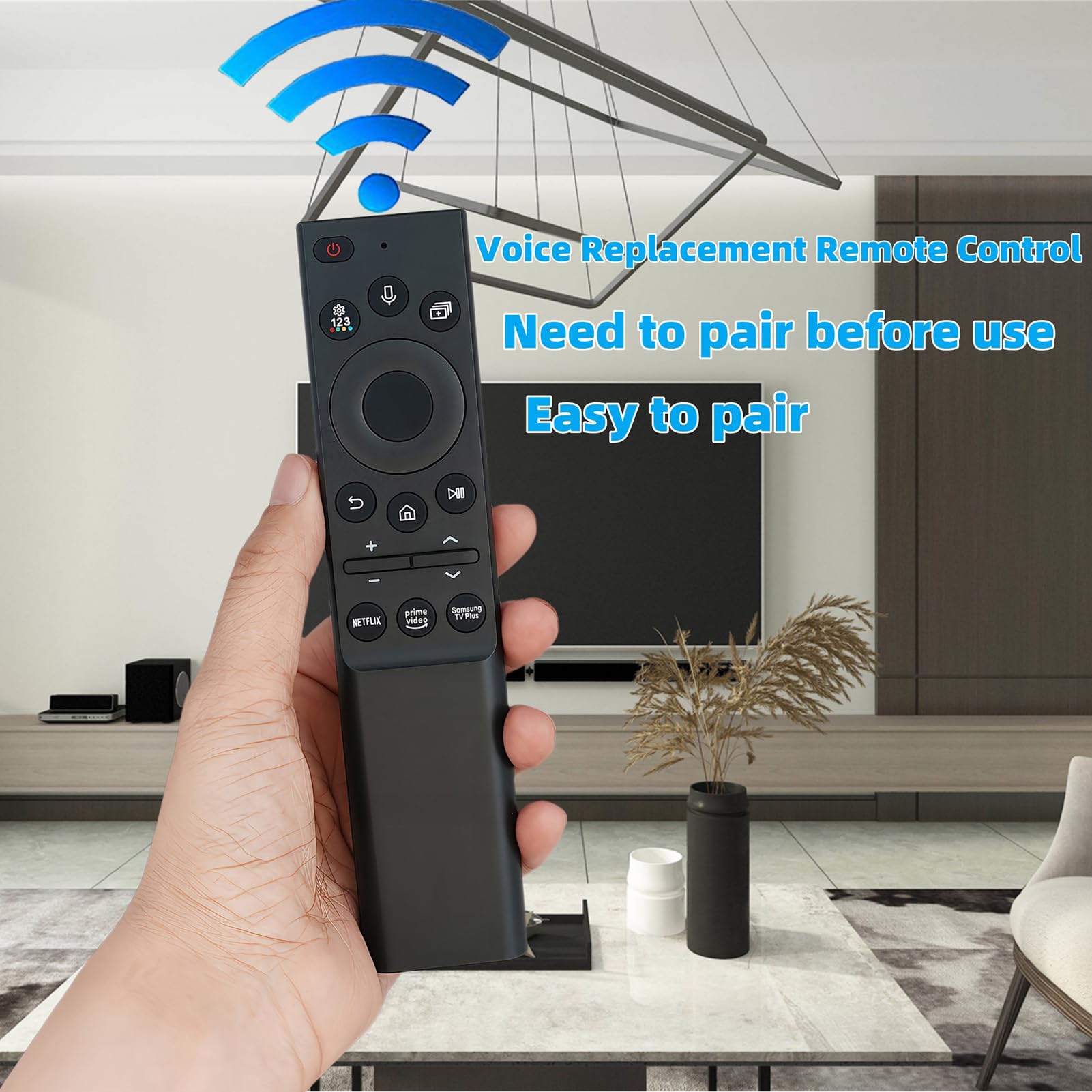 Voice BN59-01357A - Telecomando di ricambio per Smart TV Samsung, compatibile con Samsung QLED Series Smart TV anche BN59-01357F BN59-01357P, funzione di ricambio completa