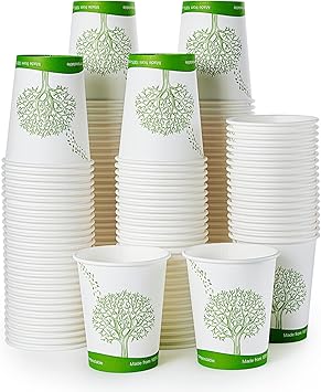 Amazon.com: ECOLipak 300 Count Compostable Paper Cups, 8 oz ...