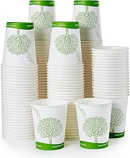 ECOLipak 300 Count Compostable Paper Cups, 8 oz Biodegradable Disposable...