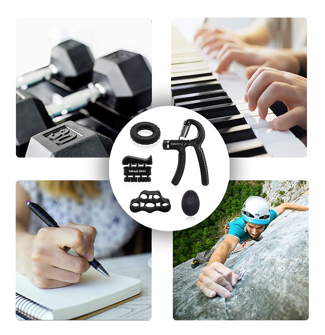 Buy HeadOnn Hand Grip Strengthener, 5 Pack Forearm Strengthener Workout