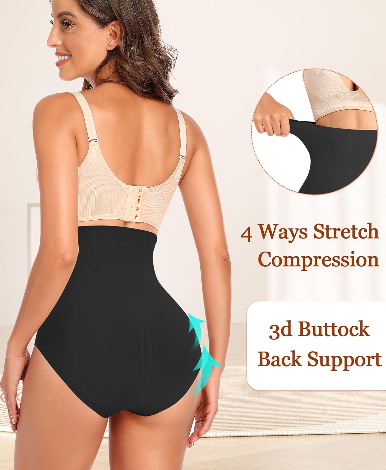 Ganado Tummy Control Shapewear Underwear for Women High Waisted Shaping Panties Compression Body Shaper Panty Girdle Briefs - Image 2