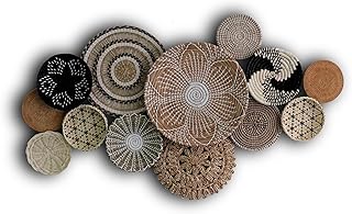 Oriental Luxury Decor - Set of 13 Basket Wall Decor, Boho Wall Decor, Boho Wall Art, Wicker Round Bowl, Wicker Wall Tray, ...