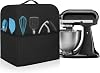 Stand Mixer Dust Cover Compatible with 3 Pockets and Handle with Kitchenaid Fits for 4.55 Quart Water-resistant Kitchen Aid Mixer Cover Black