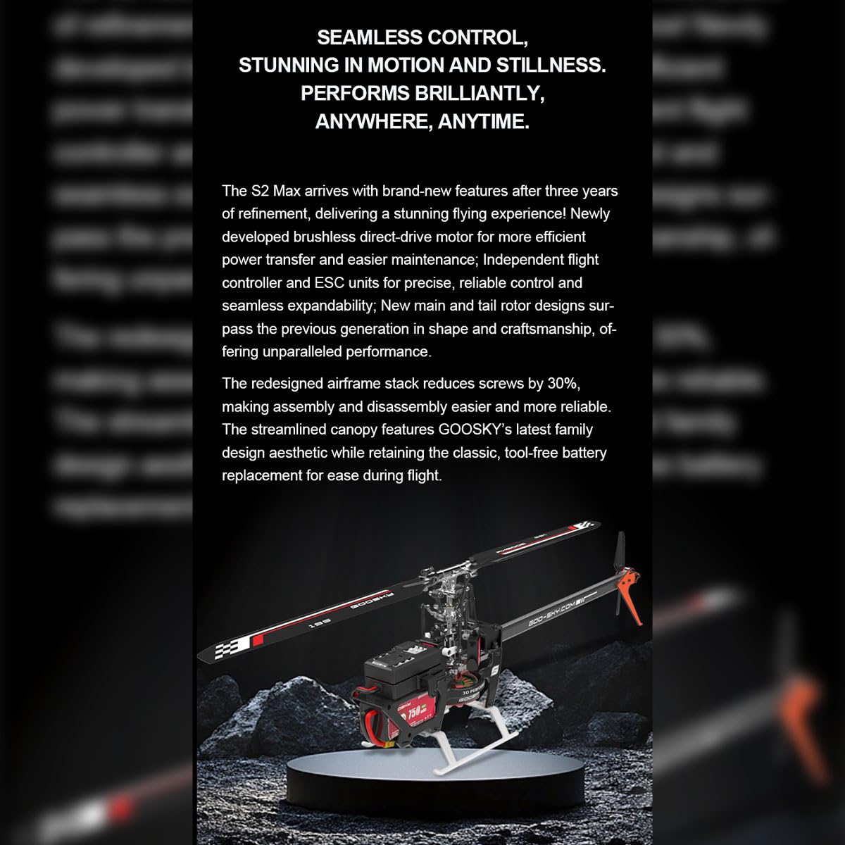 Amazon.com: YounggDiy GOOSKY Legend S2 MAX Stunt RC Helicopter