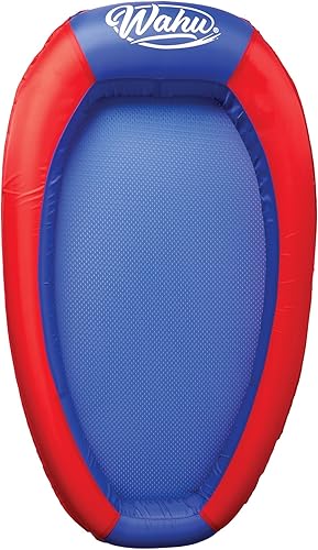 Miniatura 10 de WAHU Hydro Lounger - Flotador versátil para tomar el sol, tumbona inflable para playa y piscina con válvula de infladodesinflado, azulazul claro