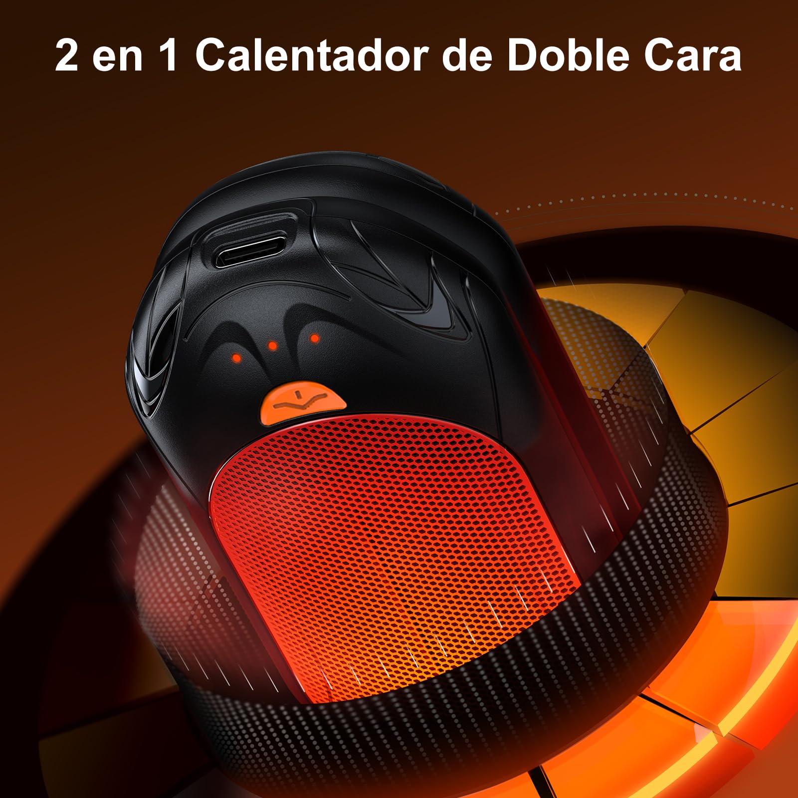 Calentador de Manos Recargable 2 en 1, Calentador Manos de Bolsillo 6000mAh Portátil, 3 Niveles de Calentamiento, para Golf Invierno Camping, Deportes al Aire Libre, Campingregalo de Navidad
