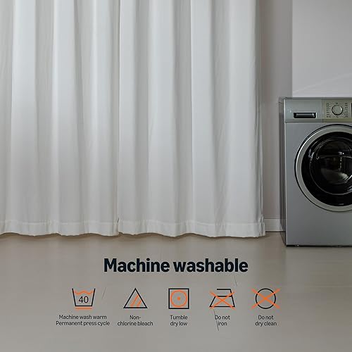 Miniatura 6 de Tienda Basics Cortinas semiopacas de felpilla para dormitorio y sala de estar, juego de 2 piezas con ojales, 42 pulgadas de ancho x 63 pulgadas de
