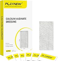 Vista 8 de Apósito de alginato de calcio plateado, paquete individual de 4 x 4 pulgadas, 12 vendajes de alginato ag, vendaje de heridas no adhesivo