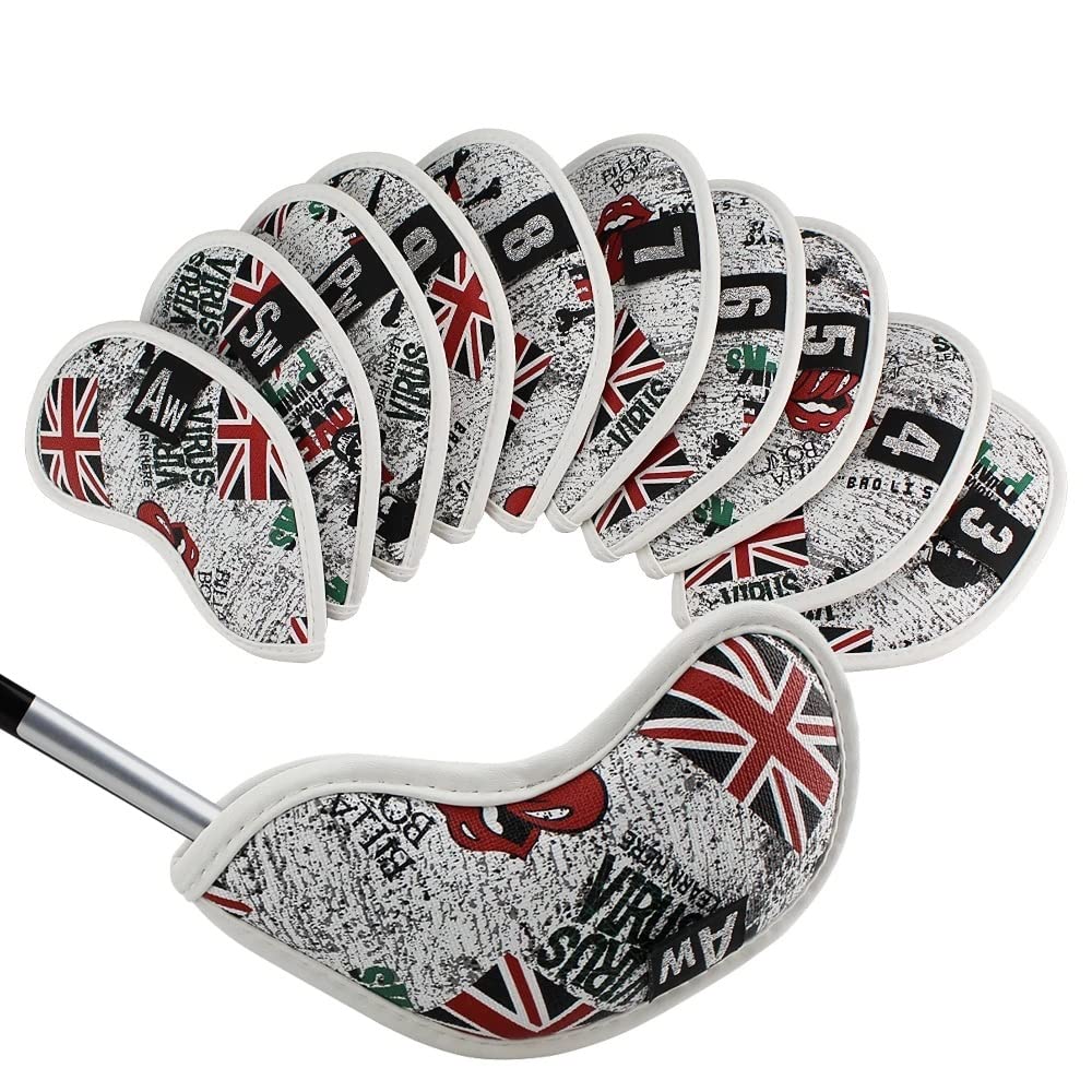 SEACLOUD 10 fundas para palos de golf, Articulos de Golf con cierre magnético, color rojo