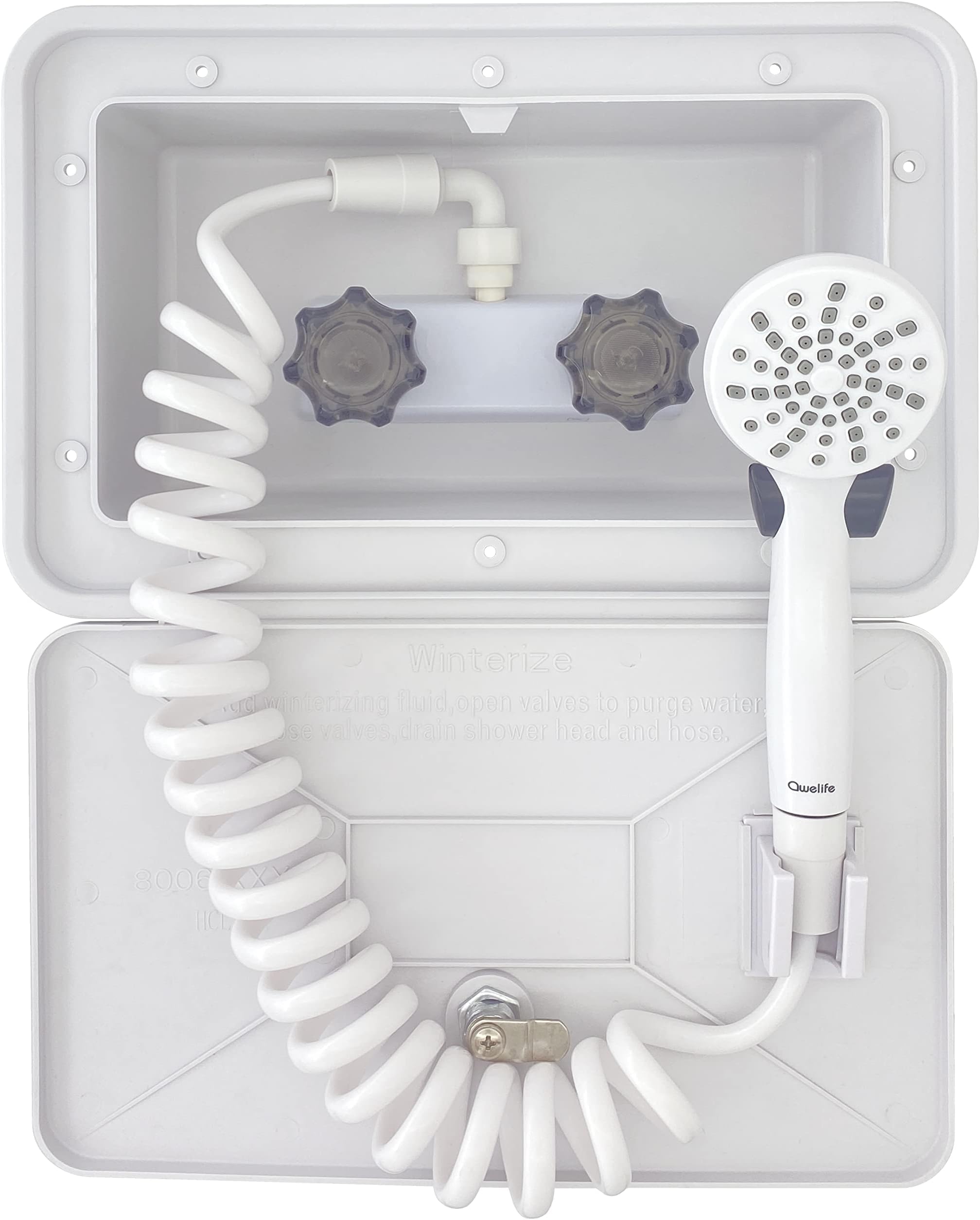 Empire Faucets RV Exterior Shower Box Kit Black RV Outdoor Shower Faucet, Shower
