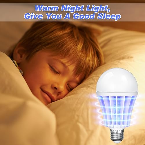 Miniatura 6 de Qualirey Bulbo matamosquitos electrónico a granel 2 en 1, lámpara LED para matar mosquitos, moscas de la fruta, insectos, moscas, insectos,