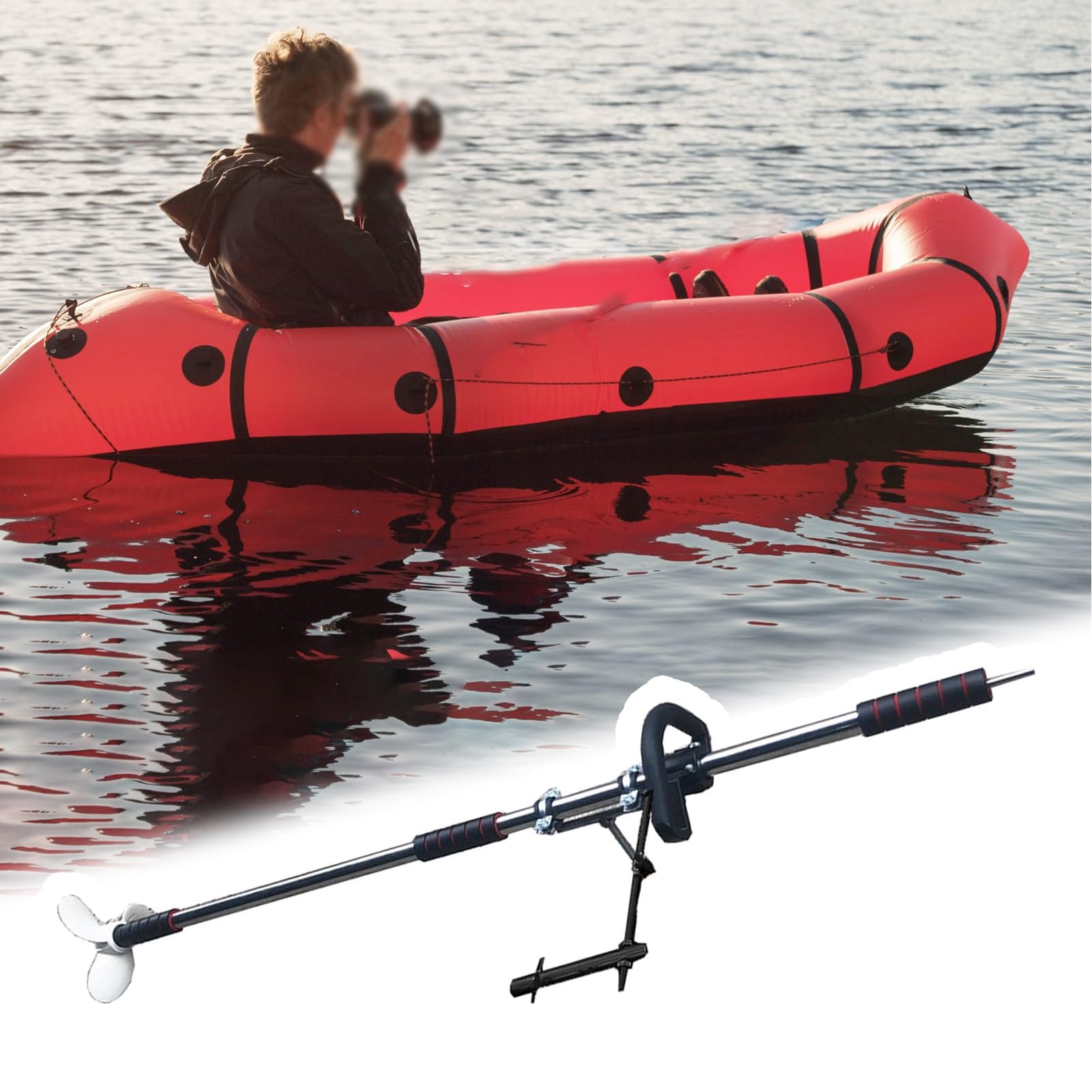 Kit moteur de pêche à la traîne 49 pouces avec hélice aluminium pour perceuse