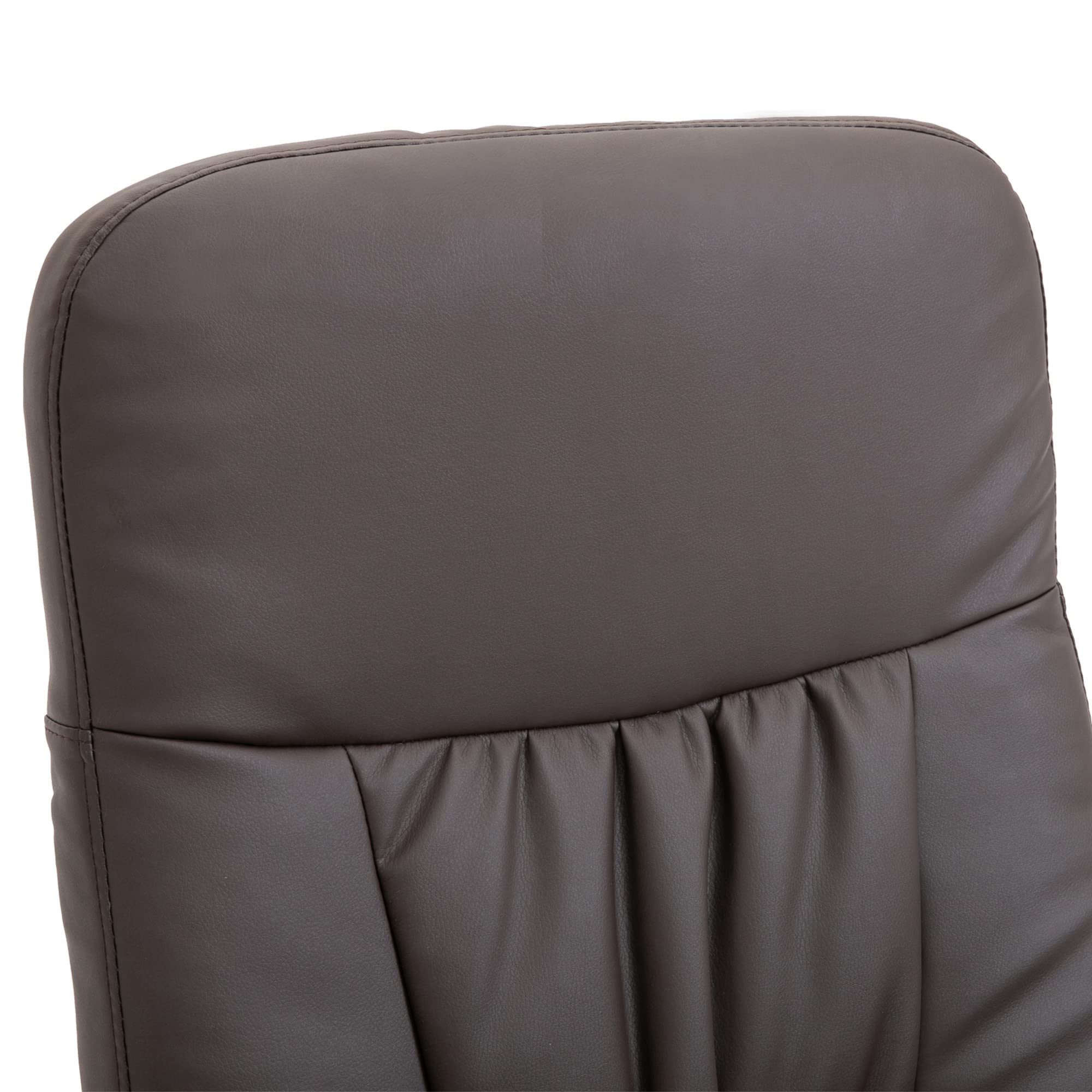 HOMCOM Sillón Relax Reclinable con Reposapiés, Sillón Relax de Cuero Sintético con Respaldo Alto, Giratorio 360°, Reposabrazos, para Salón, Dormitorio, Marrón